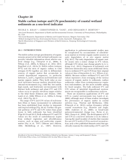 Chapter 20 Stable carbon isotope and C/N geochemistry of coastal