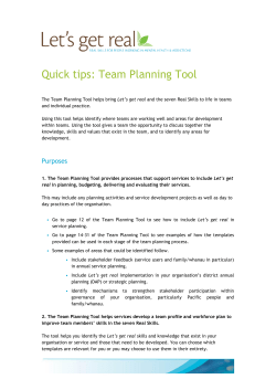 Let`s get real quick tips: Team Planning Tool