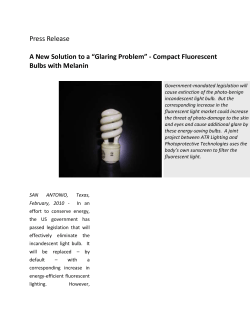 Compact Fluorescent Bulbs with Melanin - Light