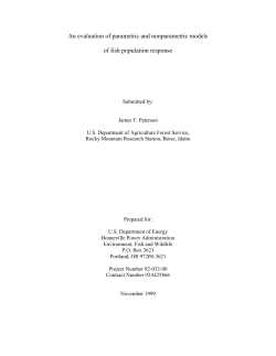 An Evaluation of Parametric and Nonparametric Models of Fish