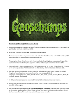 Goosebumps research (created by Promotions)