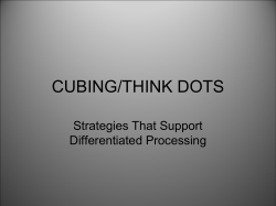 Cubing/Think Dots