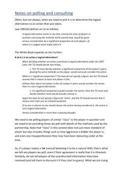 Notes on polling and consulting
