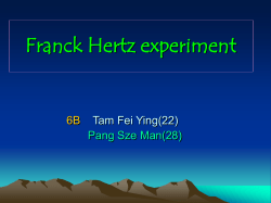 Franck Hertz experiment