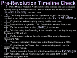 Pre-Revolution TIMELINE REVIEW PPOINT