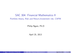 SAC 304: Financial Mathematics II