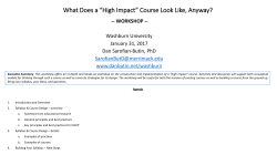 Institutionalizing High Impact and Community Engagement Practices