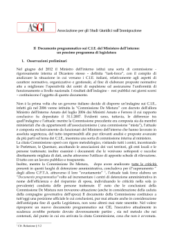 Il Documento programmatico sui C