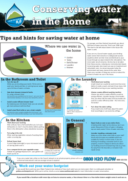Conserving water in the home