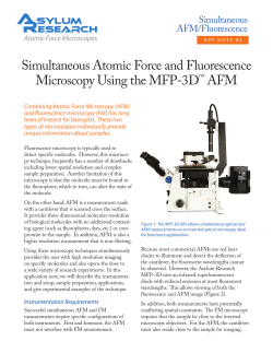Simultaneous Atomic Force and Fluorescence