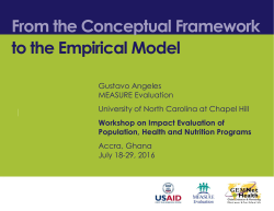 From the Conceptual Framework to the