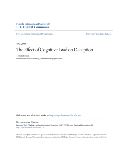 The Effect of Cognitive Load on Deception