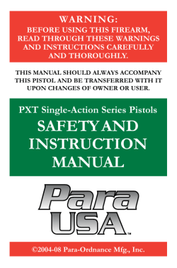 safety and instruction manual