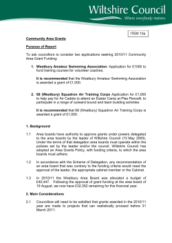 Item 13a Community Area Grants Report , item 13