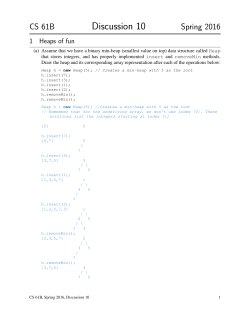 Discussion 10 - CS 61B Spring 2017
