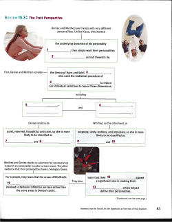 REVIEW 15.3: The Trait Perspective 3 6 9 I 11 13 83