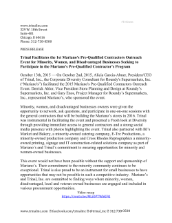 1st Mariano`s Pre-Qualified Contractors Outreach Event