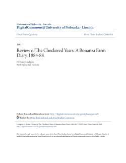 Review of The Checkered Years: A Bonanza Farm Diary, 1884-88.