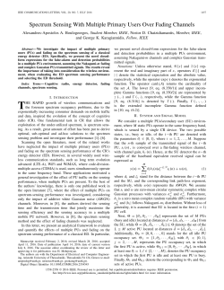 Spectrum Sensing With Multiple Primary Users Over Fading Channels