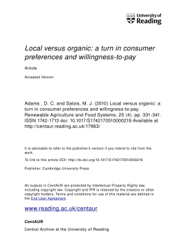 Local versus organic: a turn in consumer preferences and