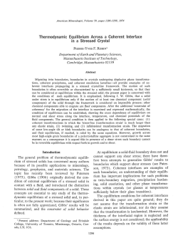 Thermodynamic Equilibrium Across a Goherent Interface in a