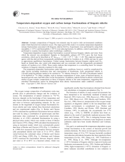 Temperature-dependent oxygen and carbon isotope fractionations
