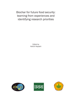 Biochar for future food security: learning from - Books