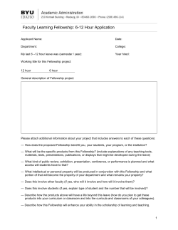 Faculty Learning Fellowship: 6