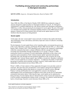 Facilitating Strong School and Community Partnerships in