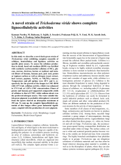 A novel strain of Trichoderma viride shows complete lignocellulolytic