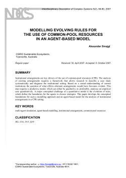 modelling evolving rules for the use of common