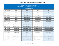 MATH 105 and MATH 106 - Lansing Community College