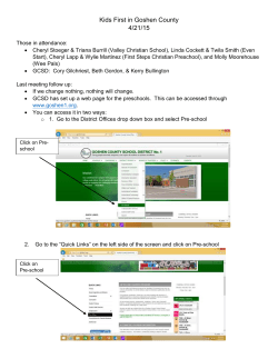 Kids First in Goshen County 4/21/15 Those in attendance: Cheryl