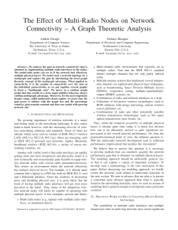 The Effect of Multi-Radio Nodes on Network Connectivity