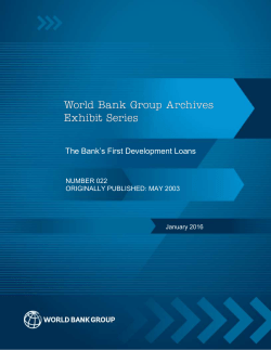 The Bank`s First Development Loans