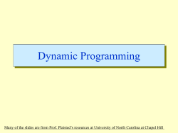 Dynamic Programming