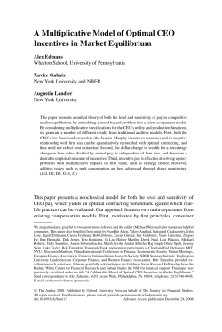A Multiplicative Model of Optimal CEO Incentives in Market Equilibrium