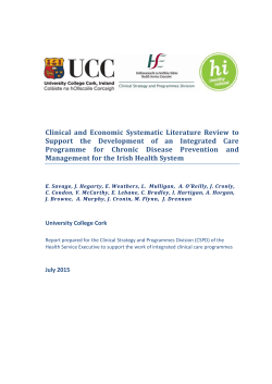 Clinical and Economic Systematic Literature Review to