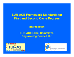 EUR-ACE Framework Standards for First and Second Cycle Degrees