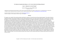 CO2 Hydrate Formation Heat Release as a New Tool to Melt In Situ