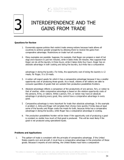 3 INTERDEPENDENCE AND THE GAINS FROM TRADE
