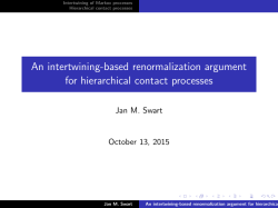 An intertwining-based renormalization argument for hierarchical