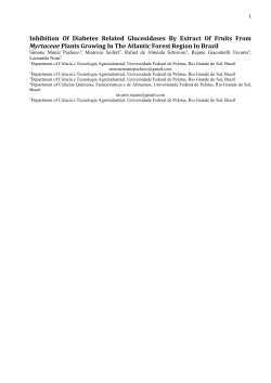 Inhibition of diabetes related glucosidases by the methanolic extract