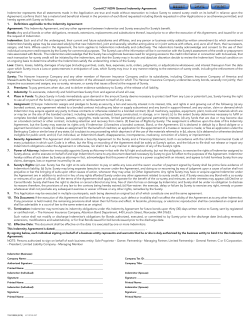 ContrACT NOW General Indemnity Agreement Indemnitor