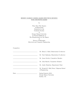 HIDDEN MARKOV MODEL BASED SPECTRUM SENSING FOR