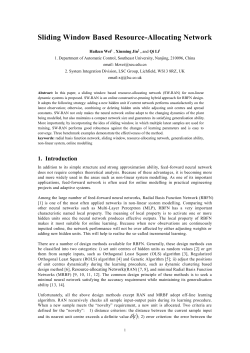 Sliding Window Based Resource-Allocating Network