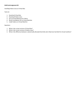 Task 5 -- Install Fedora on Virtual Machine