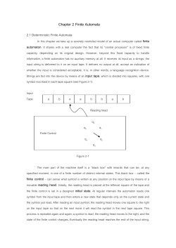 Chapter 2 Finite Automata