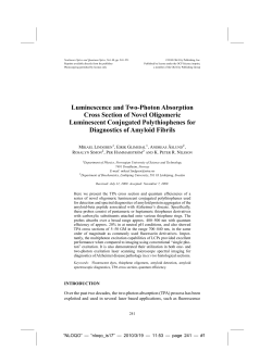 Luminescence and Two-Photon Absorption Cross Section of Novel