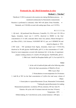 Protocol for A      fibril formation in-vitro